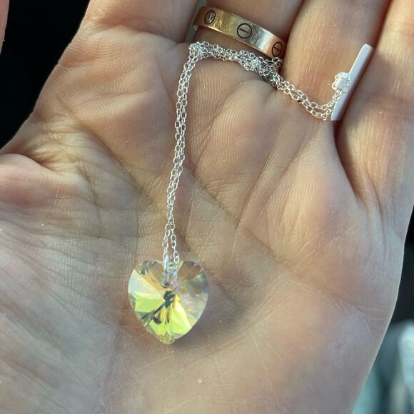 Free people Crystal 18" Pendant Necklace in Sterling Silver - Picture 3 of 4